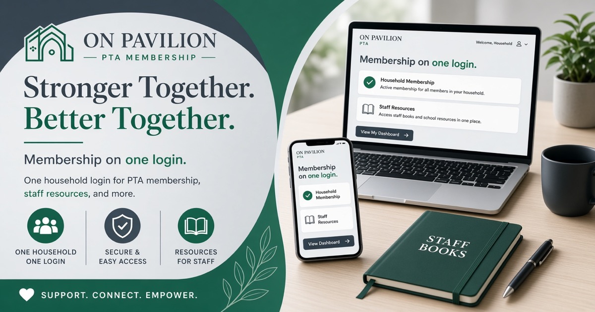 PTA membership on a parent login and Staff books